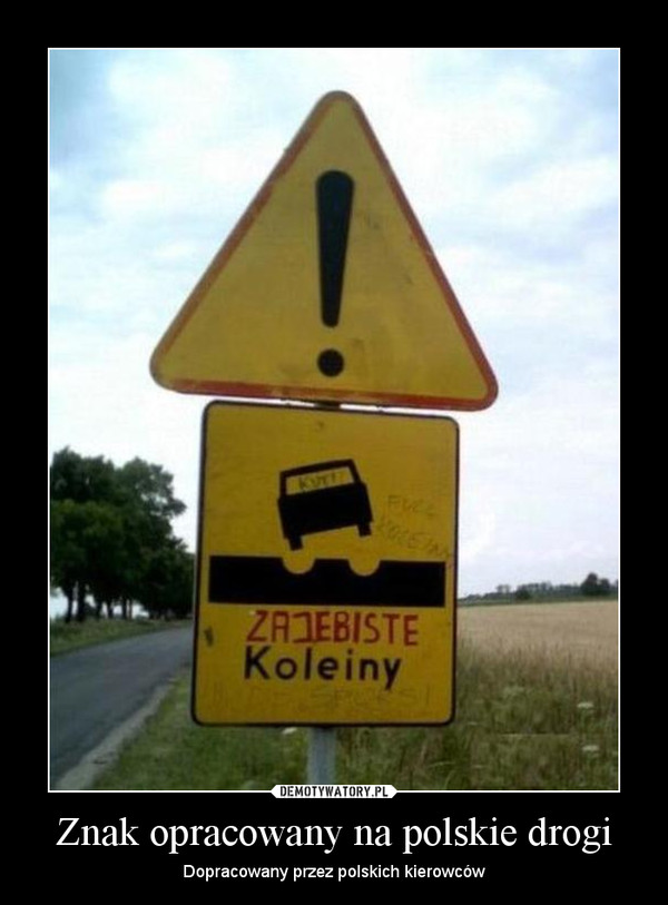 Znak opracowany na polskie drogi