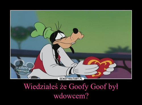 Wiedziałeś że Goofy Goof był wdowcem?