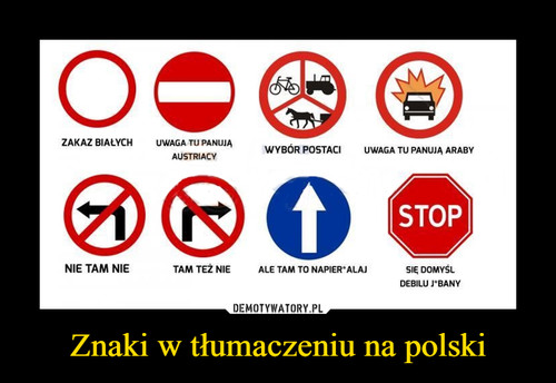 Znaki w tłumaczeniu na polski