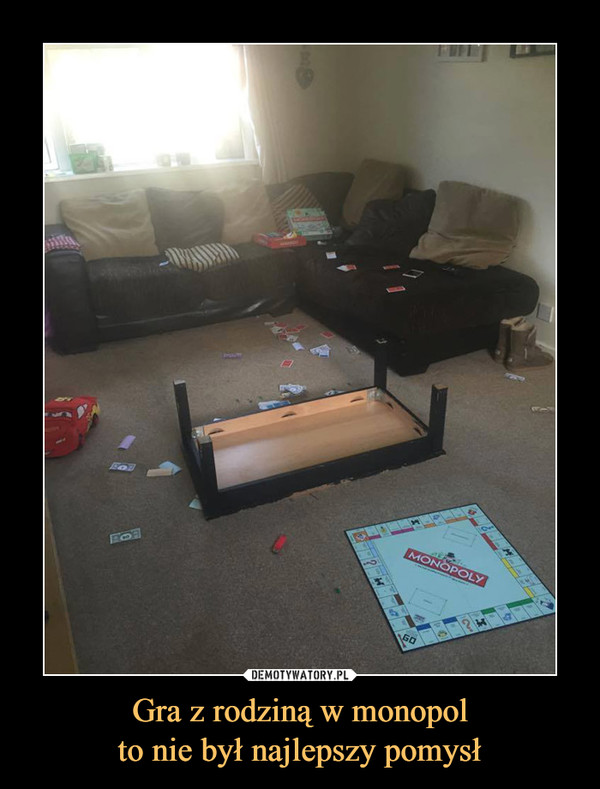 Gra z rodziną w monopol
to nie był najlepszy pomysł