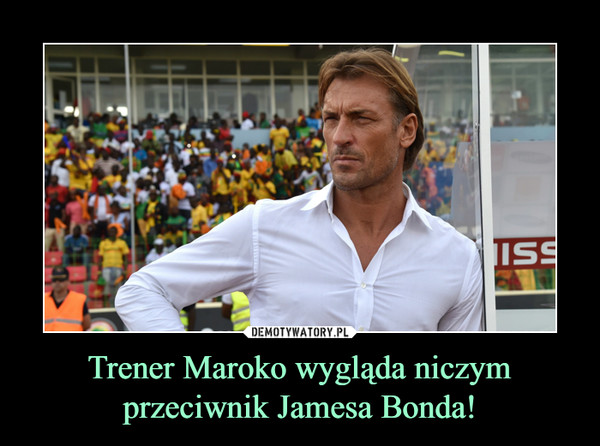 Trener Maroko wygląda niczym przeciwnik Jamesa Bonda! –  