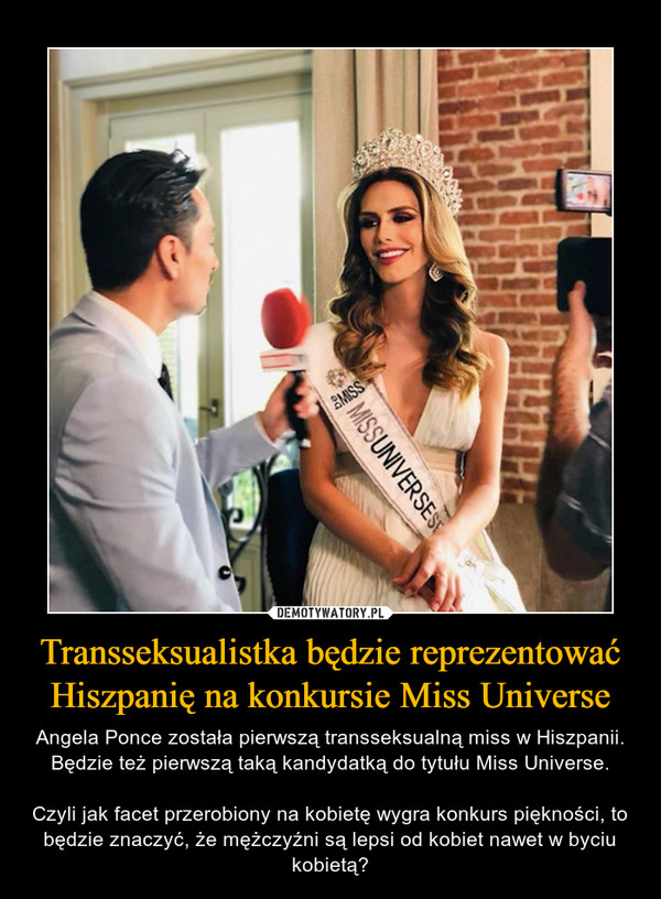 Transseksualistka będzie reprezentować Hiszpanię na konkursie Miss Universe