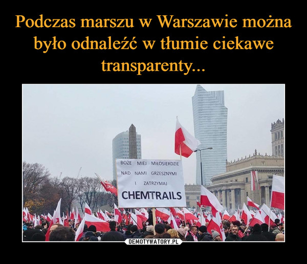 Podczas marszu w Warszawie można było odnaleźć w tłumie ciekawe transparenty...