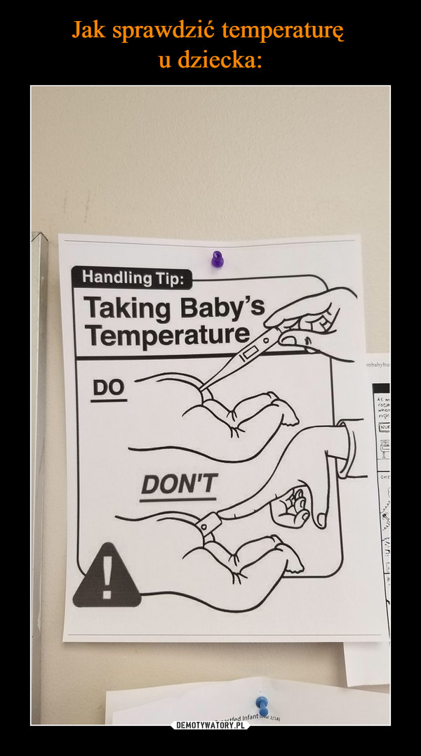  â€“  Taking Baby's temperature Handling Tip Do Don't