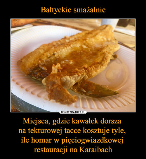 Bałtyckie smażalnie Miejsca, gdzie kawałek dorsza 
na tekturowej tacce kosztuje tyle, 
ile homar w pięciogwiazdkowej 
restauracji na Karaibach
