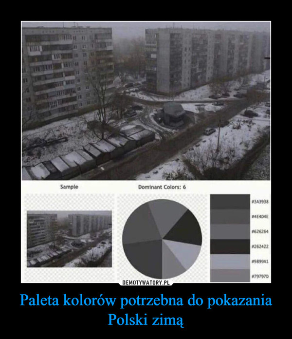 Paleta kolorów potrzebna do pokazania Polski zimą –  