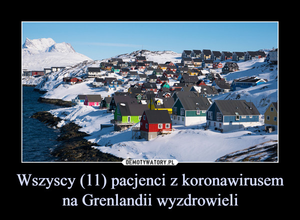 Wszyscy (11) pacjenci z koronawirusem na Grenlandii wyzdrowieli