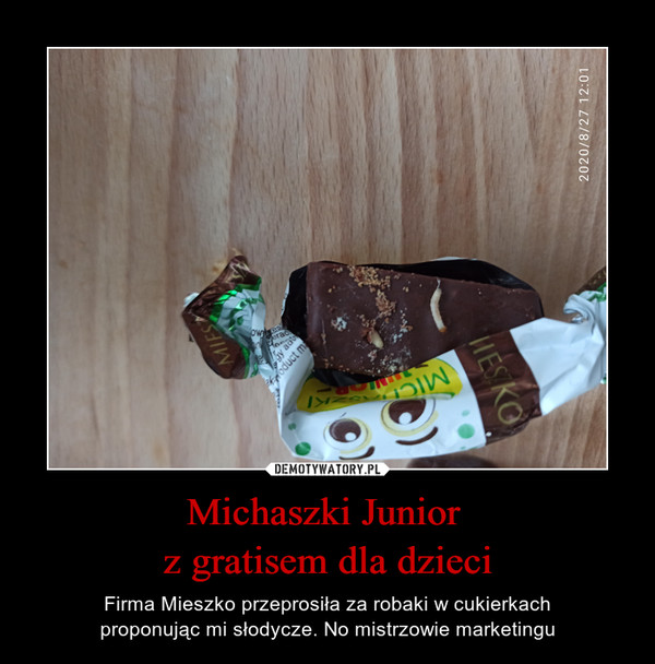 Michaszki Junior z gratisem dla dzieci – Firma Mieszko przeprosiła za robaki w cukierkachproponując mi słodycze. No mistrzowie marketingu 