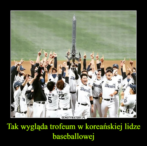 Tak wygląda trofeum w koreańskiej lidze baseballowej
