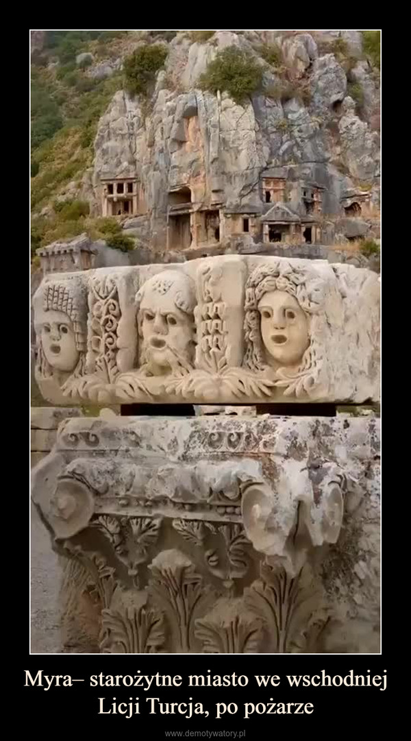 Myra– starożytne miasto we wschodniej Licji Turcja, po pożarze –  