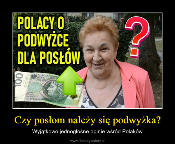 Czy posłom należy się podwyżka? – Wyjątkowo jednogłośne opinie wśród Polaków 