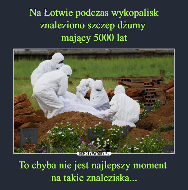 To chyba nie jest najlepszy moment na takie znaleziska... –  