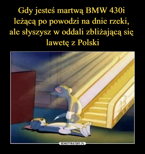 Gdy jesteś martwą BMW 430i 
leżącą po powodzi na dnie rzeki, 
ale słyszysz w oddali zbliżającą się 
lawetę z Polski