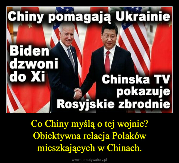 Co Chiny myślą o tej wojnie?Obiektywna relacja Polaków mieszkających w Chinach. –  