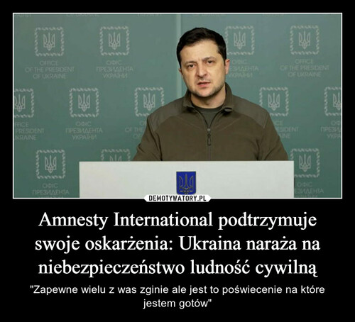 Amnesty International podtrzymuje swoje oskarżenia: Ukraina naraża na niebezpieczeństwo ludność cywilną