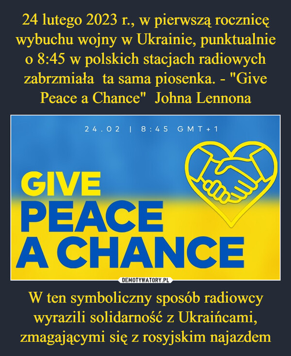 W ten symboliczny sposób radiowcy wyrazili solidarność z Ukraińcami, zmagającymi się z rosyjskim najazdem –  