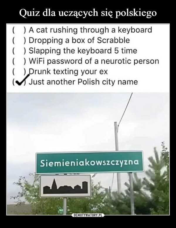 Quiz dla uczących się polskiego